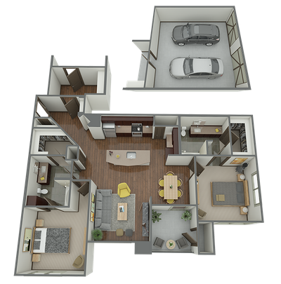 B3.2 - 2 Bed 2 Bath Floor Plan 10