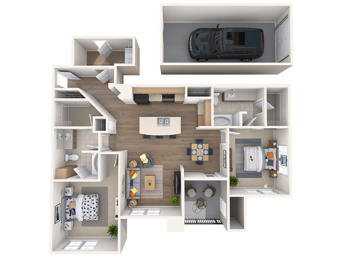 tacara steiner ranch b4 floor plan two bed two bath garage