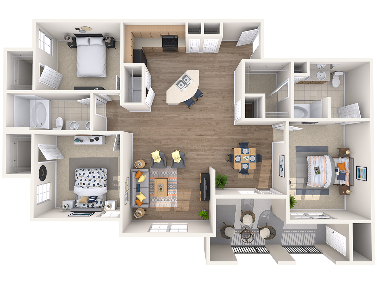 C1 - 3 Bedroom 2 Bath