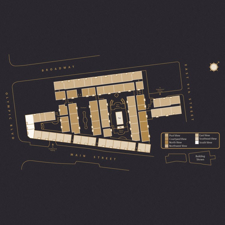 a plan of the ground level of a building