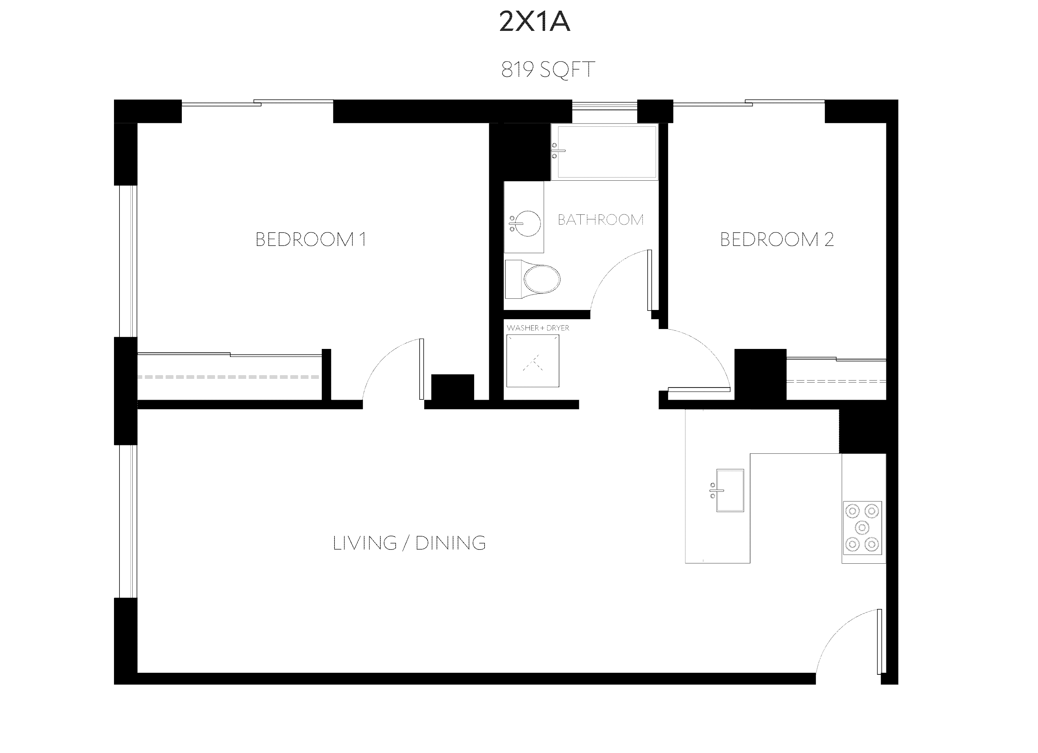 2x1A The Perch_2x1A Floorplan