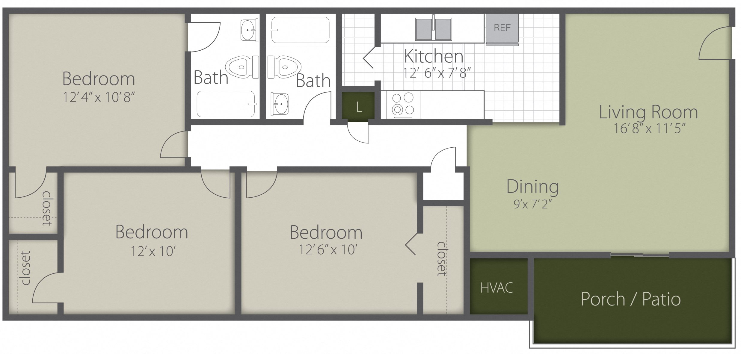 3 Bed 2 Bath_B Floor Plan 6