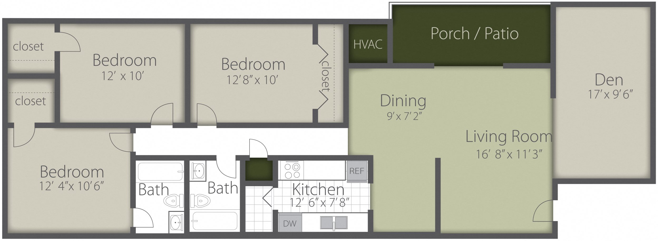 3 Bed 2 Bath Den_B Floor Plan 8