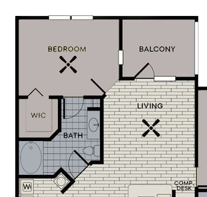 2 Bed 2 Bath Tokyo Floor Plan 2 Bed 2 Bath Tokyo Floor Plan at Century Deerwood Park, Jacksonville, FL