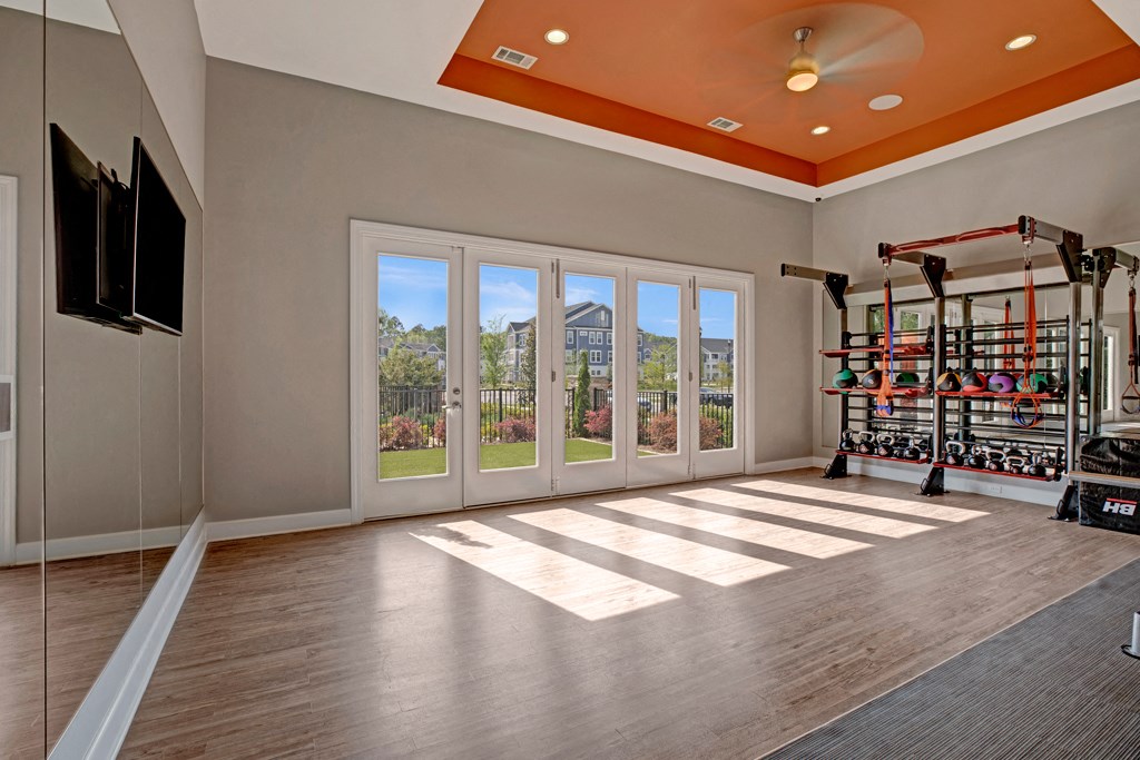 Fitness center at Ascent at Mallard Creek Apartment Homes, Charlotte, North Carolina