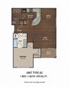 A2 Floor Plan A2 Floor Plan at Ascent at Mallard Creek Apartment Homes, Charlotte, NC