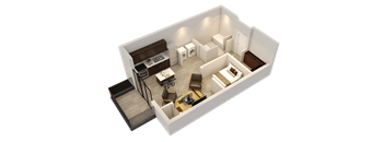 Apartment Floor Plan at Confluence on 3rd Apartments