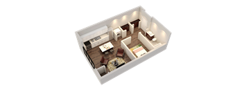 Apartment Floor Plan at Confluence on 3rd Apartments