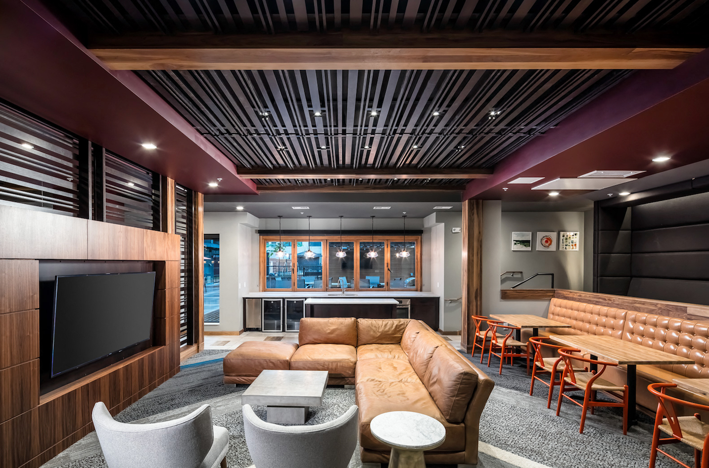 Club Room at Confluence on 3rd Apartments in Des Moines in Downtown Des Moines