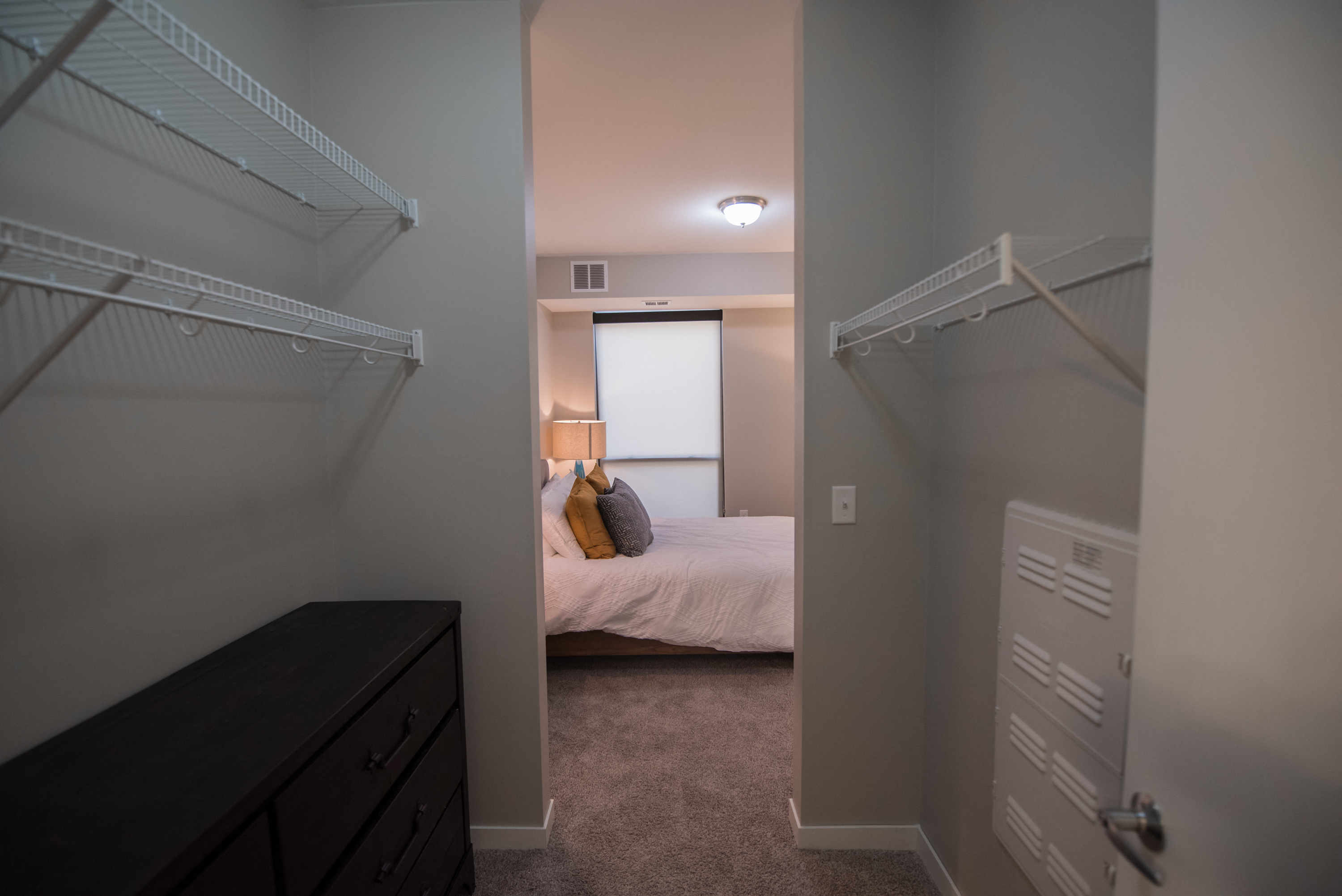 Walk-Through Closet in Confluence on 3rd Apartments Des Moines IA