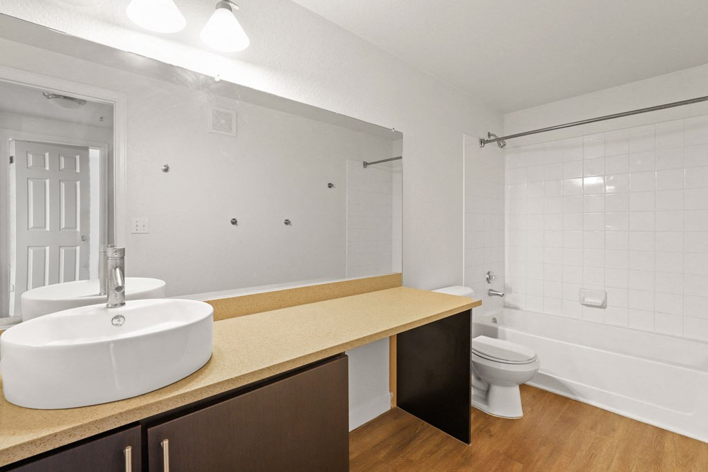 a bathroom with a sink and a toilet and a mirror