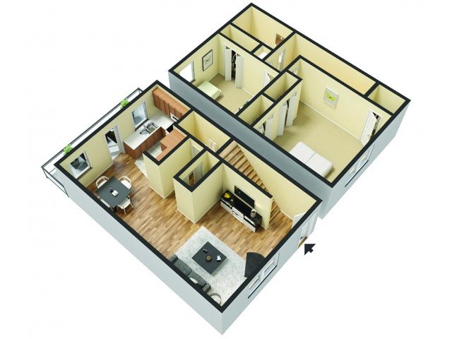 2 Bedroom 2 Bath Floor Plan 2