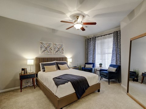 furnished model bedroom