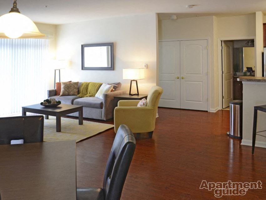 a living room with a couch and a table