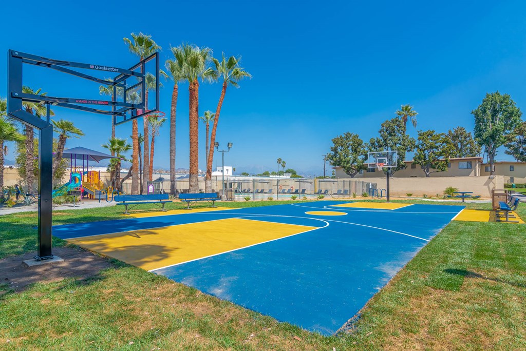 basketball area at Serrano Apartments, West Covina