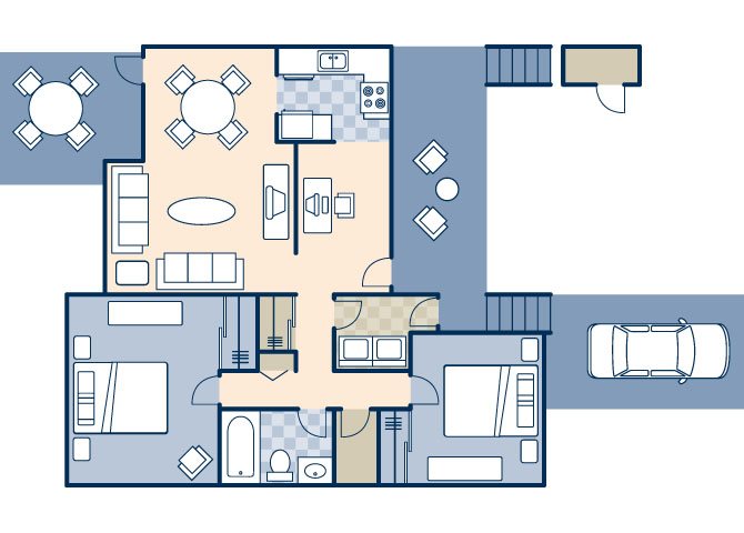 Admiralty Village 1160 Floor Plan 1