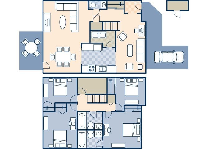 Admiralty Village 1600 B Floor Plan 4
