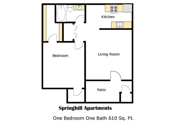 ONE BEDROOM - B Floor Plan 1