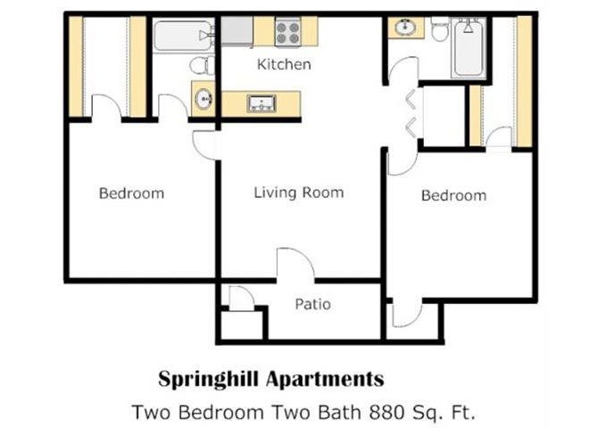 TWO BEDROOM - B Floor Plan 2