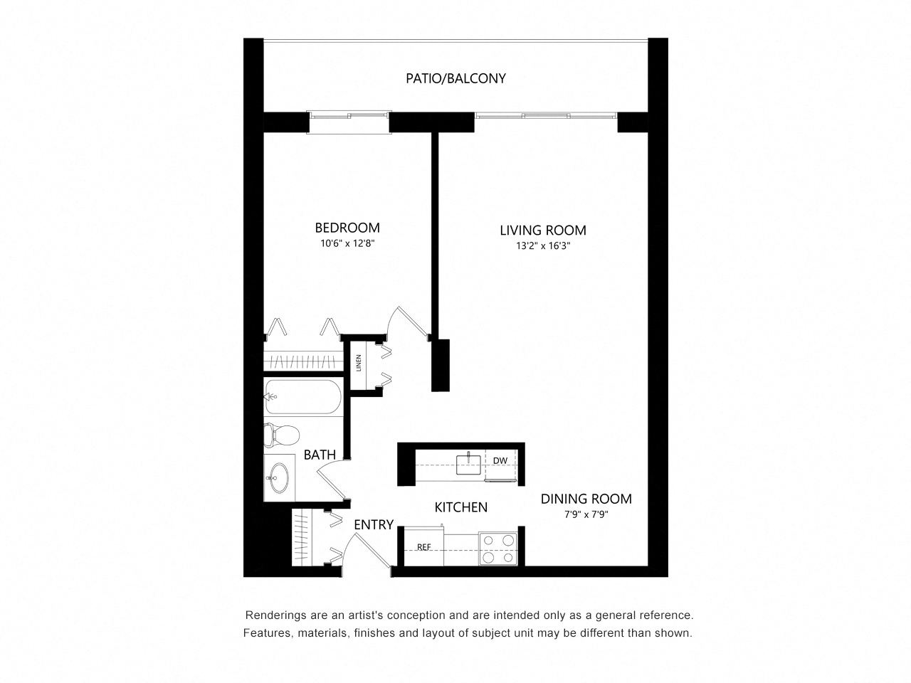 1 Bed 1 Bath