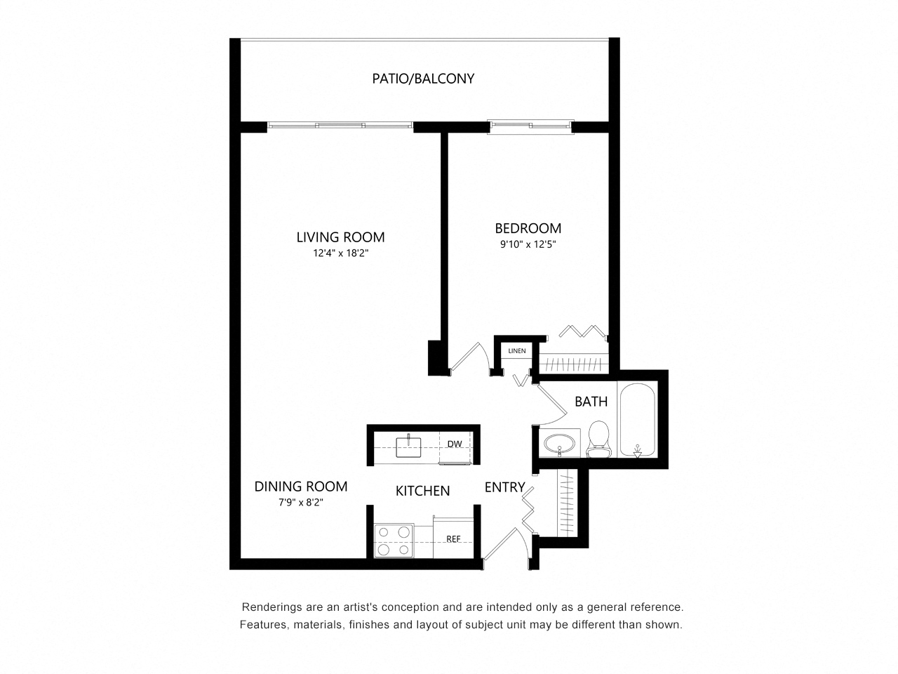 1 Bed 1 Bath