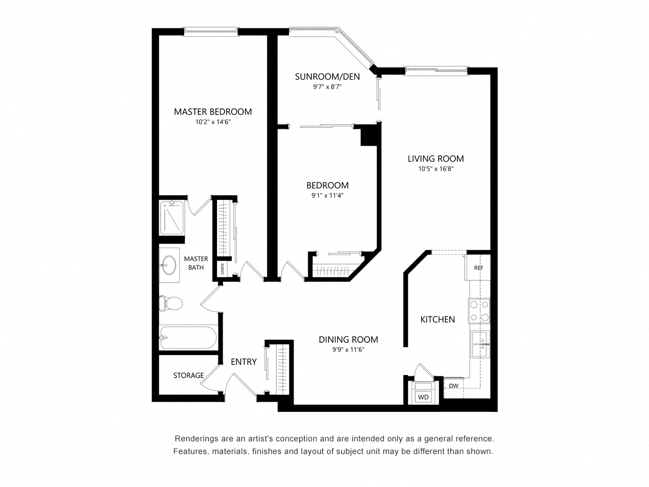 2 Bed 1 Bath