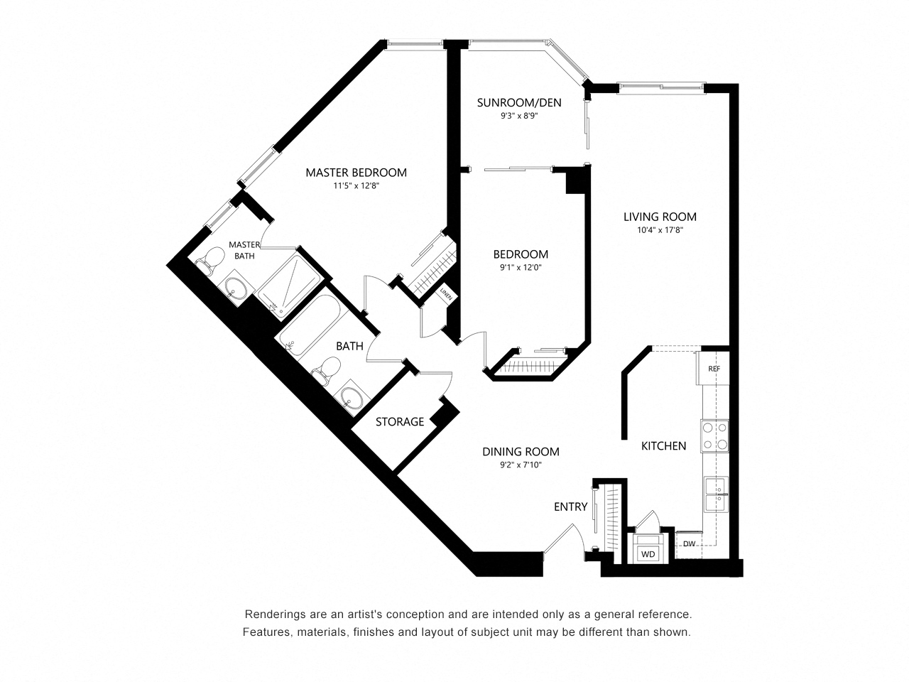Two Bedroom Floor Plan