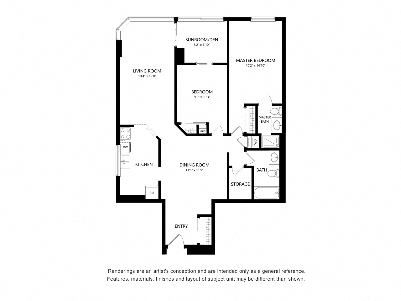 2 Bed 2 Bath
