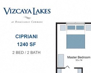 Two bedroom apartment with double master suites for rent