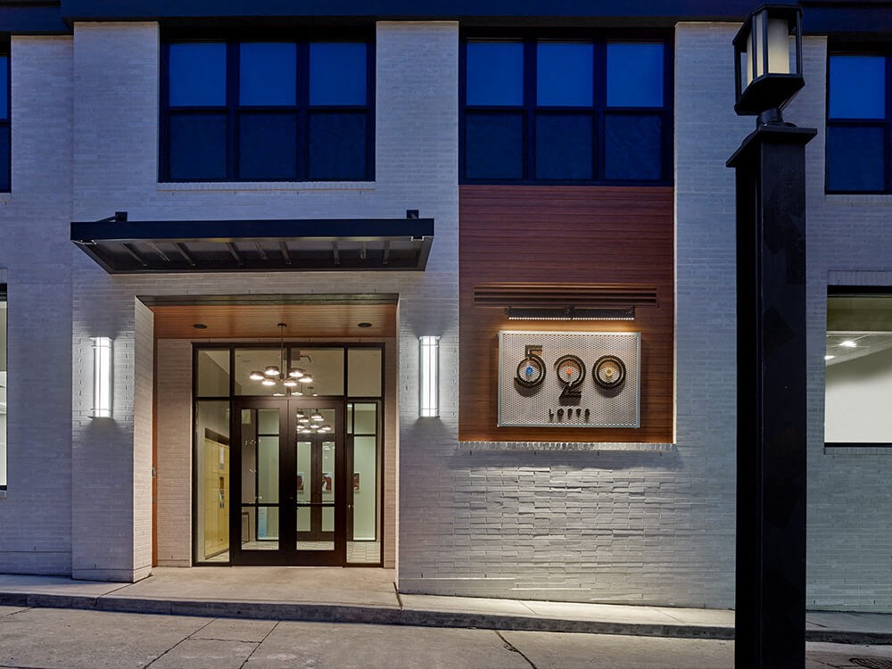 entrance building at 520 Lofts, Allentown