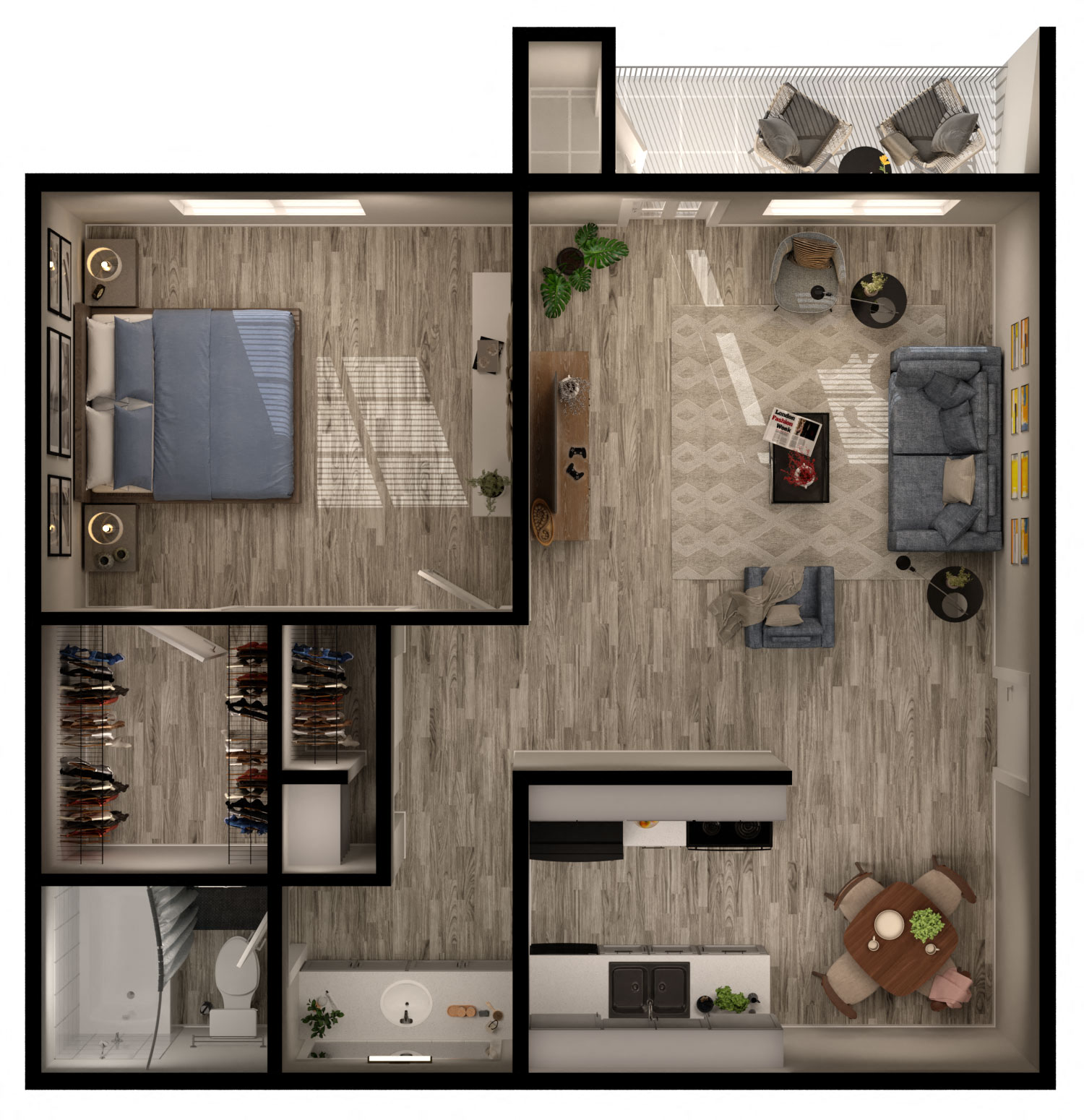 A2 Floor Plan at Agave Apartments, Arizona