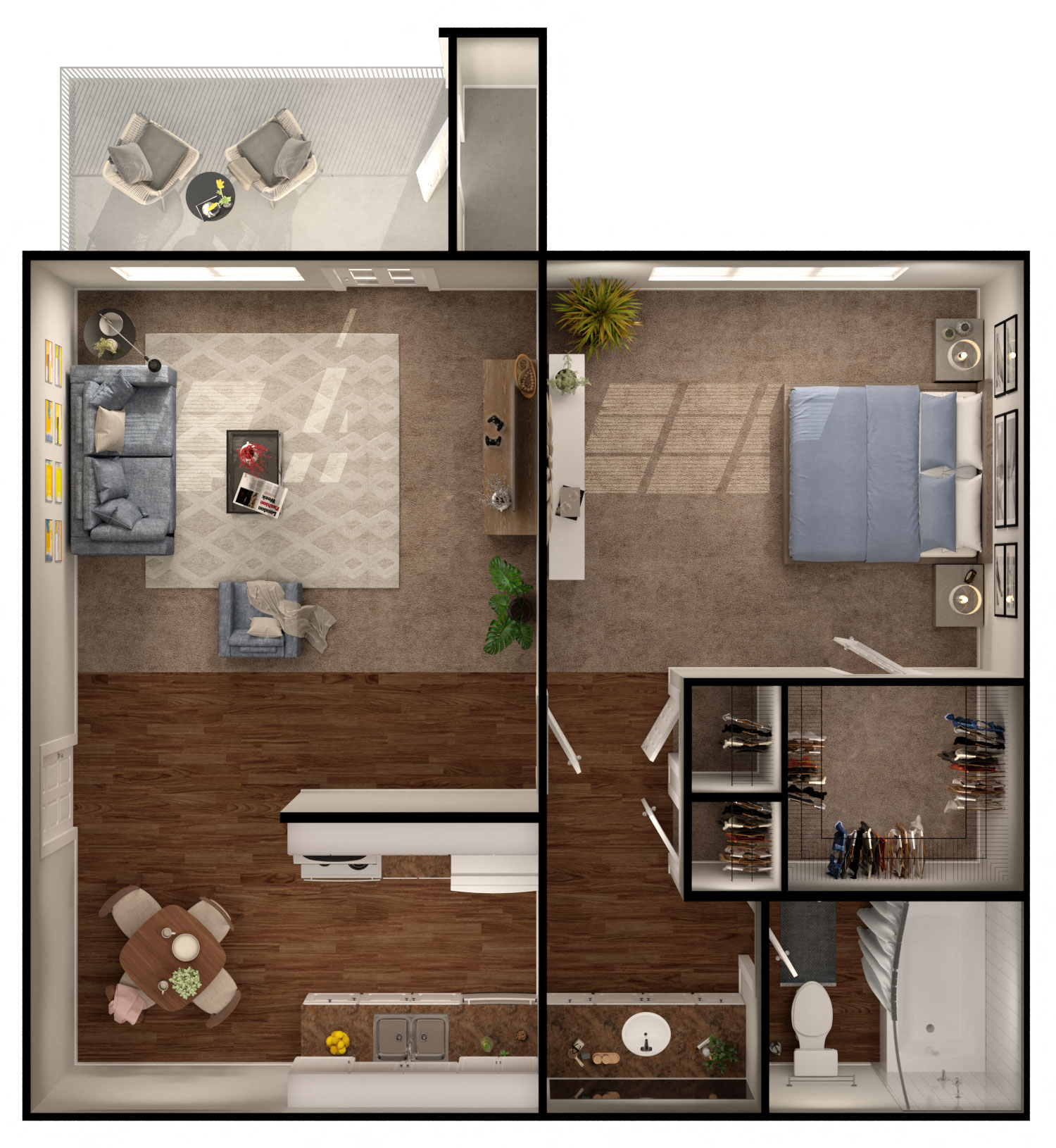 A1R Floor Plan at Elevation Apartments, Tucson, Arizona