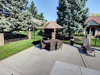 Shaded Outdoor Courtyard Area at Karric Place of Dublin, Dublin, OH, 43016 - Photo Gallery 5