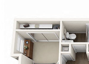 Renovated 1 Bed 1 Bath Floor Plan Renovated 1 Bed 1 Bath Floor Plan at Heatherbrae Commons, Milwaukie, 97222
