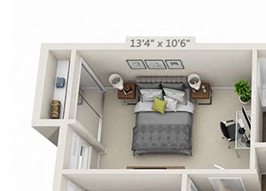 Renovated 2 Bed 1 Bath Floor Plan Renovated 2 Bed 1 Bath Floor Plan at Heatherbrae Commons, Milwaukie