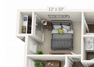 Renovated 2 Bed 2 Bath Floor Plan Renovated 2 Bed 2 Bath Floor Plan at Heatherbrae Commons, Oregon, 97222