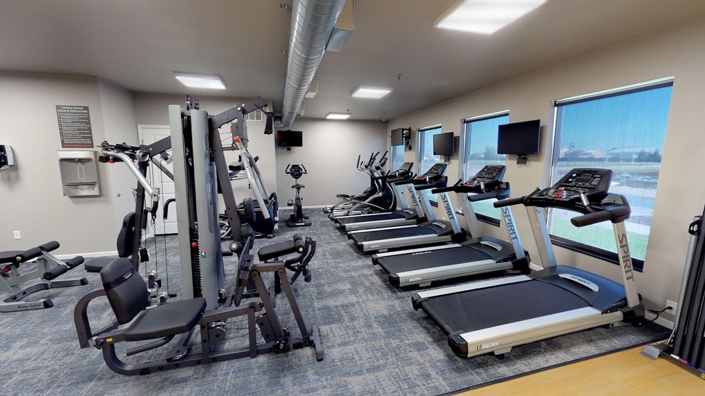 fitness center, gym equipment, workout room