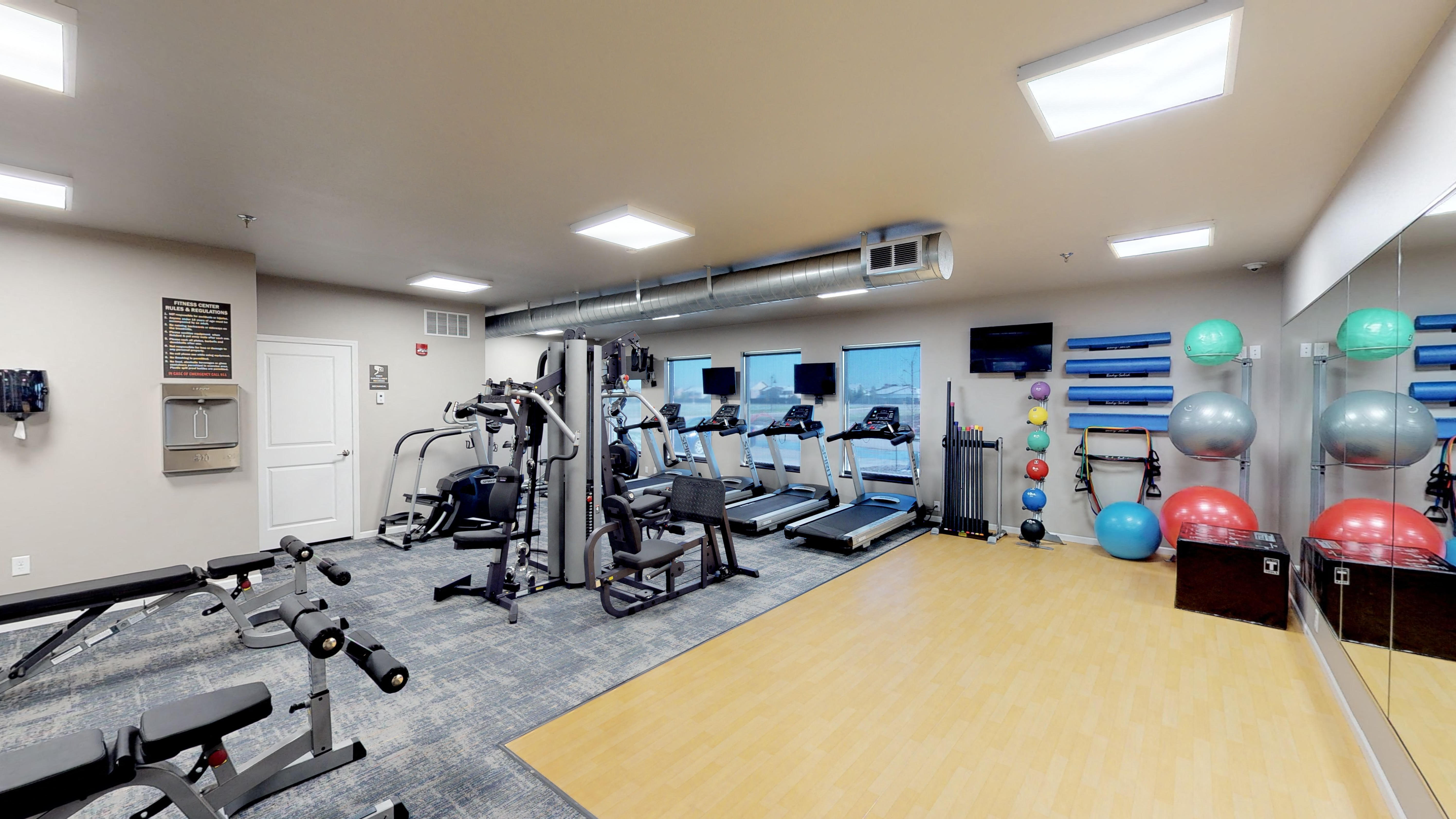 fitness center, gym equipment, workout room