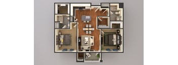 2 bedroom floor plan