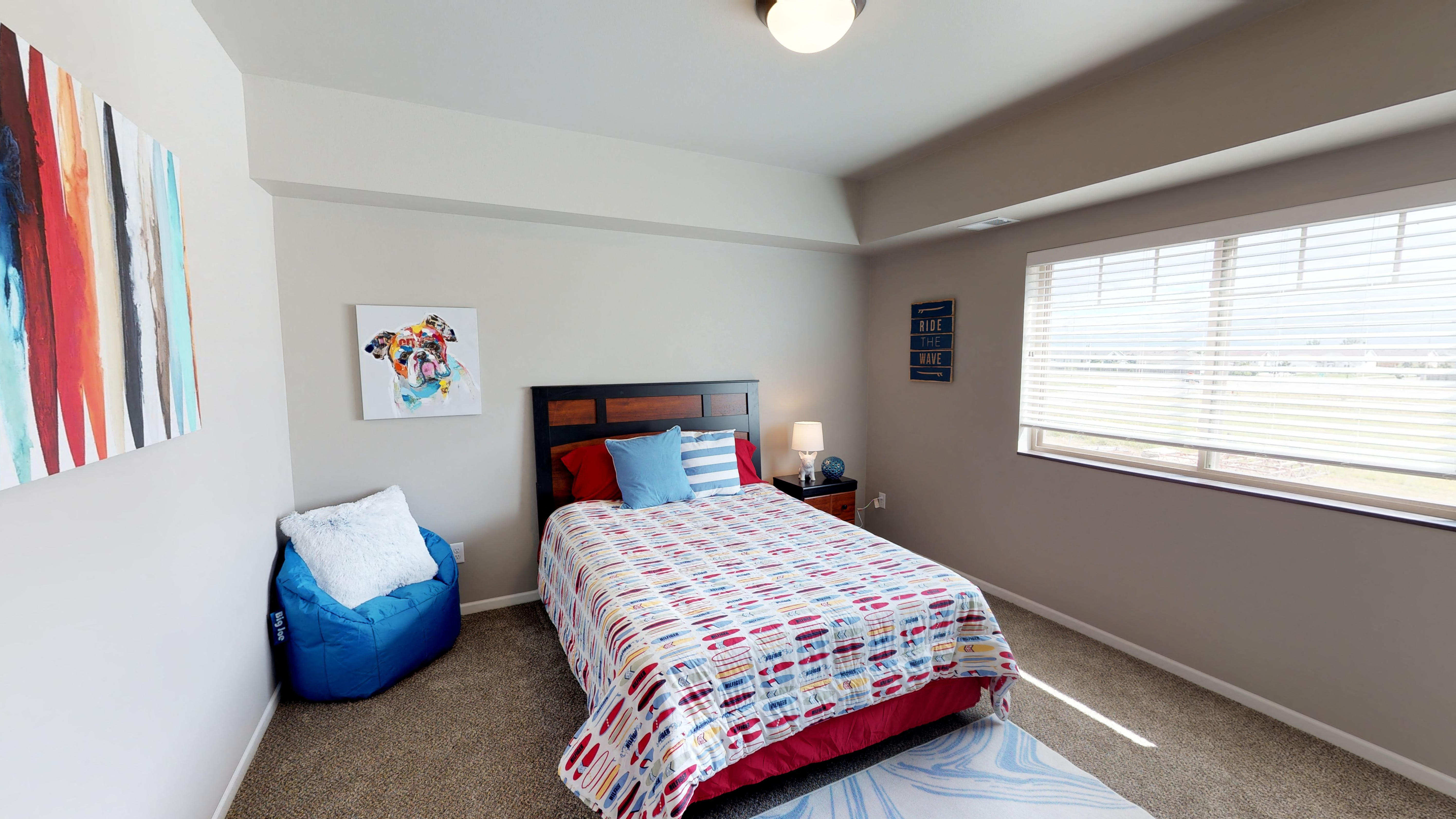 bedroom inside fargo apartment