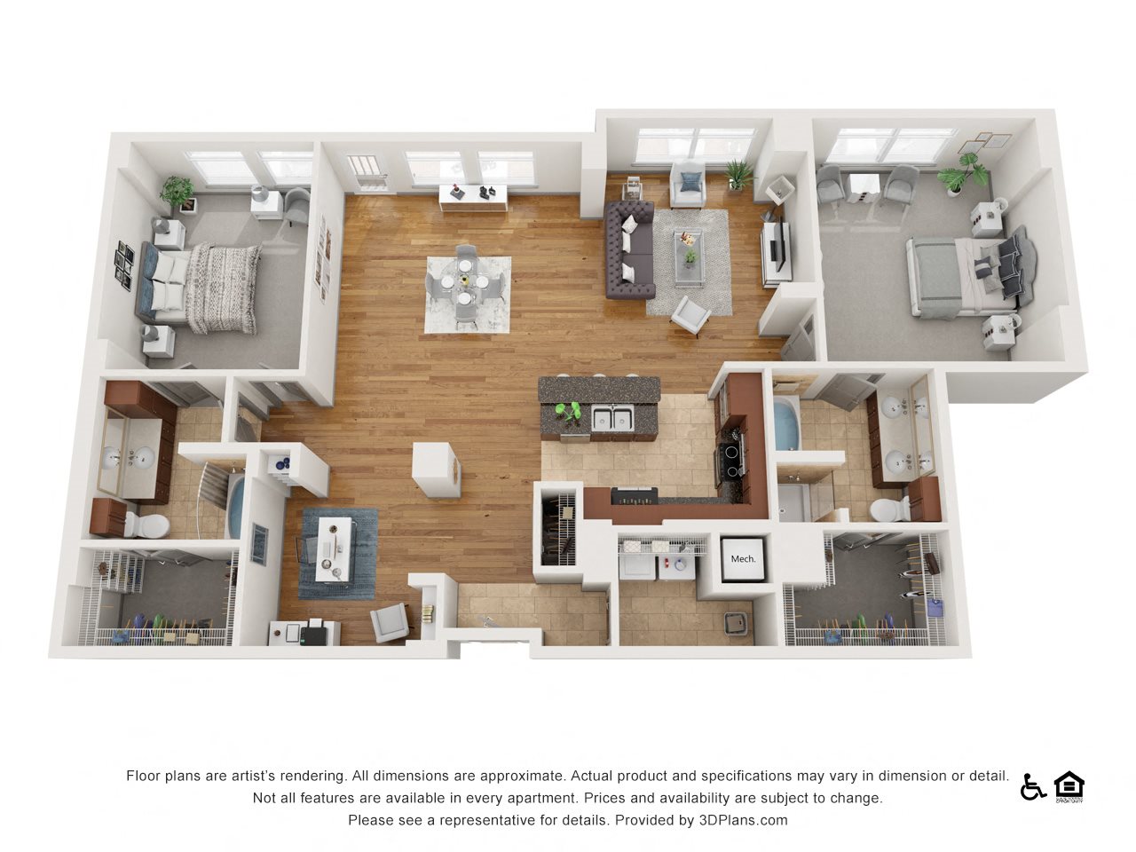 1, 2 & 3 Bedroom Apartments in Charlotte, NC | The Residence at South Park