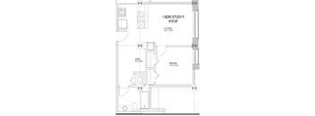 1 Bedroom w/Study
