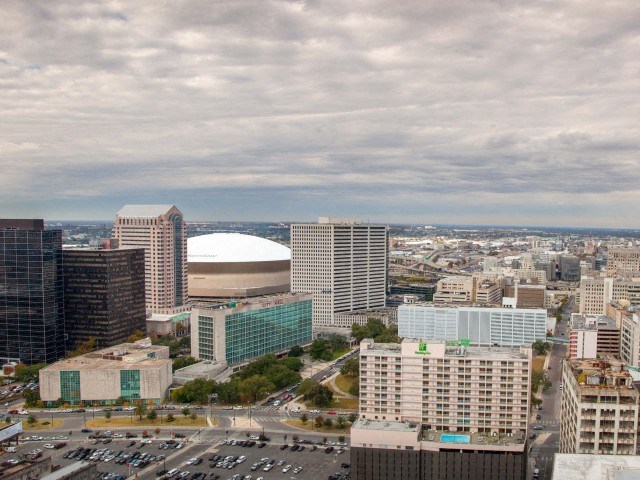 a view of the city with the dome of the tacoma center
