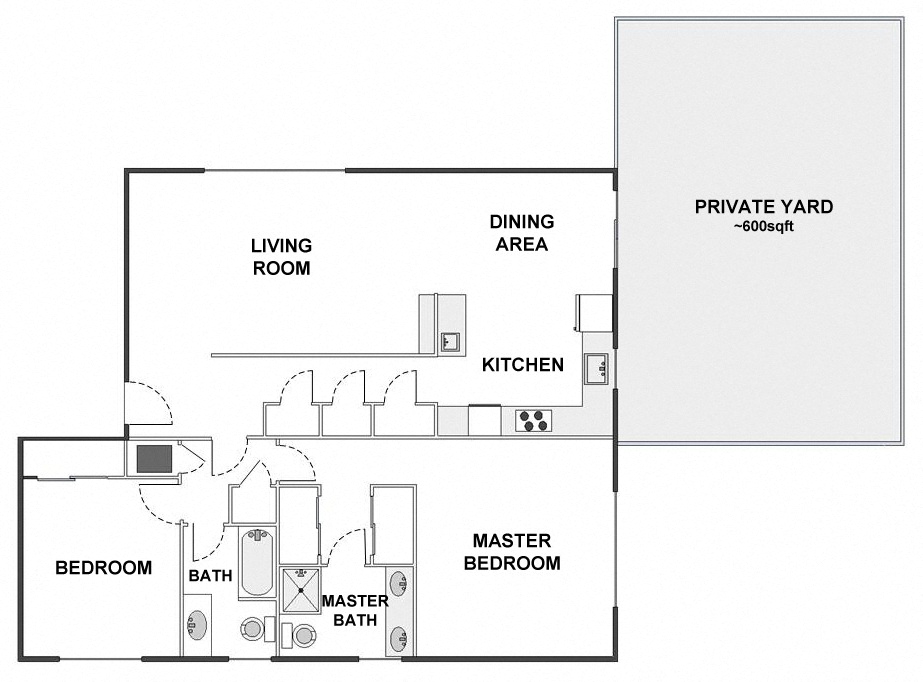 2 Bed / 2 Bath: Type A