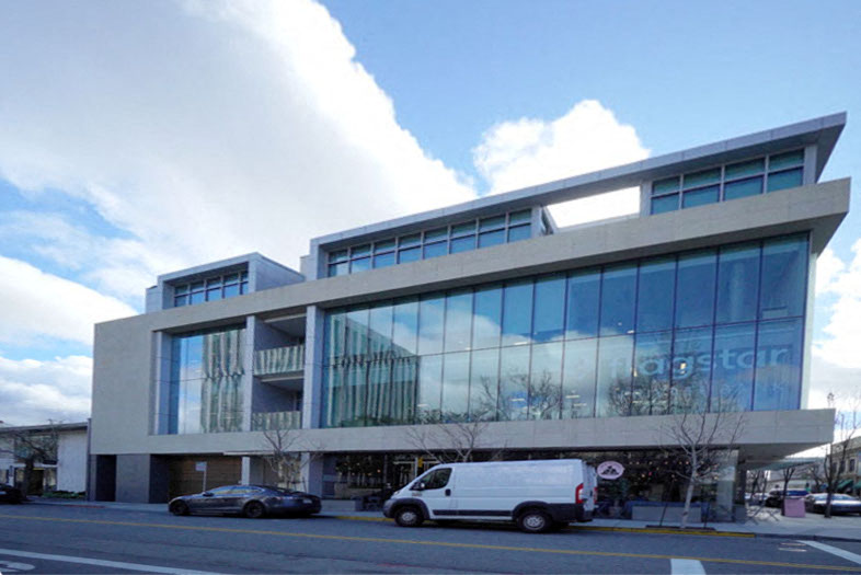 A modern building with the word "Hastings" on it.
