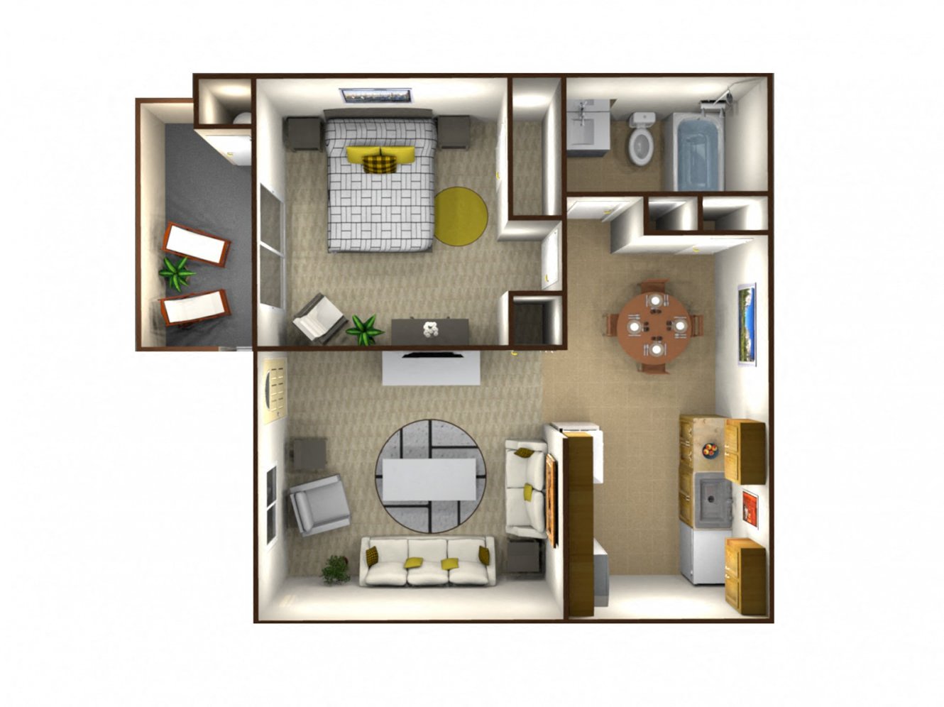 One Bedroom Floorplan