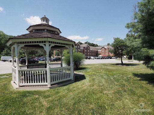 a gazebo in the middle of a park
