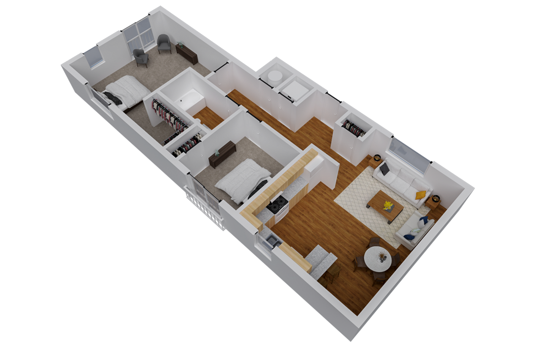 Florence Square | Aurora Apartments | 2x1 Slate