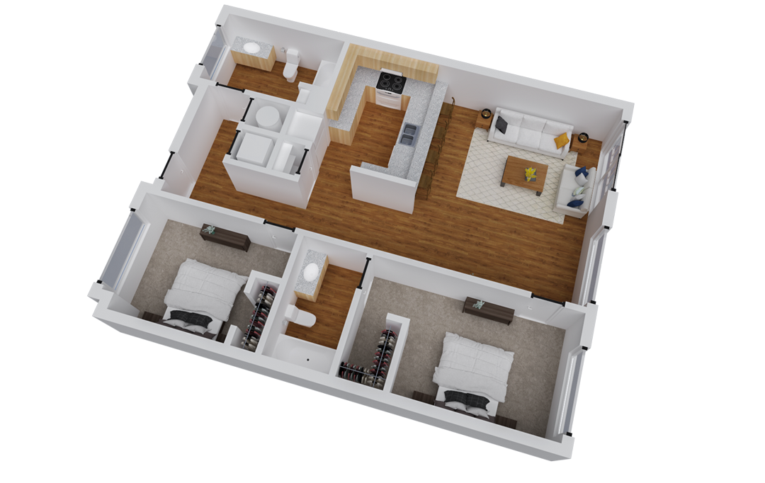 Florence Square | Aurora Apartments | 2x2 Azul