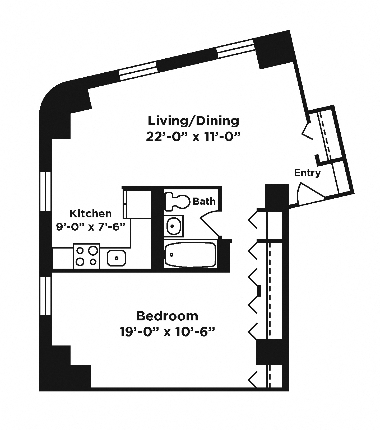 1 bedroom apartment at Webster Hall in Pittsburgh, PA